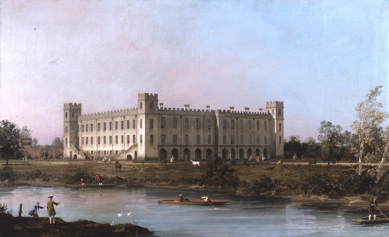 Una vista de la Casa Syon a través del Támesis desde el Sureste de Canaletto