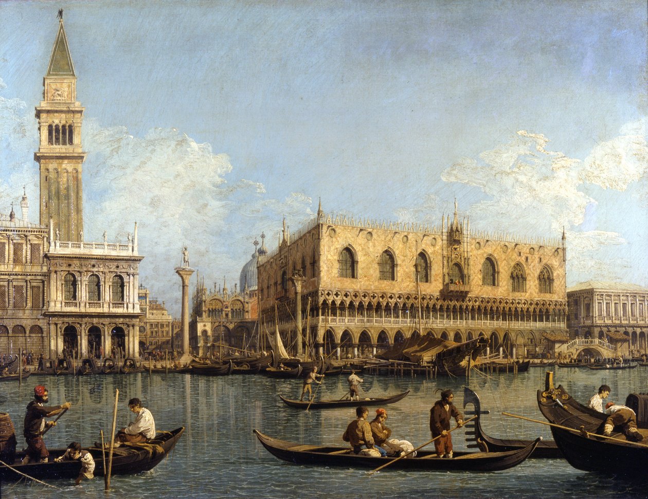 Canaletto (1697 - 1768): Vista del Palacio Ducal en Venecia Milano pinacoteca di Brera de Canaletto