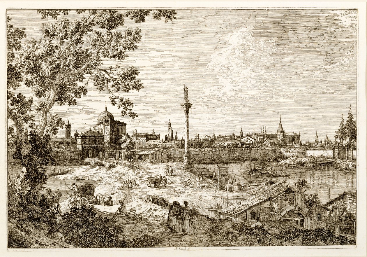 Vista imaginaria de Padua de Canaletto