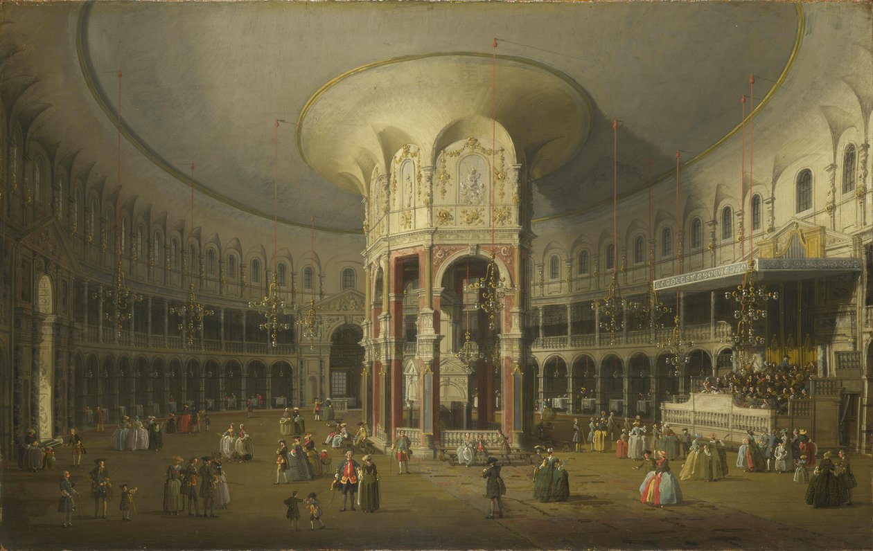 Vista interior de la rotonda de Ranelagh en Londres de Canaletto