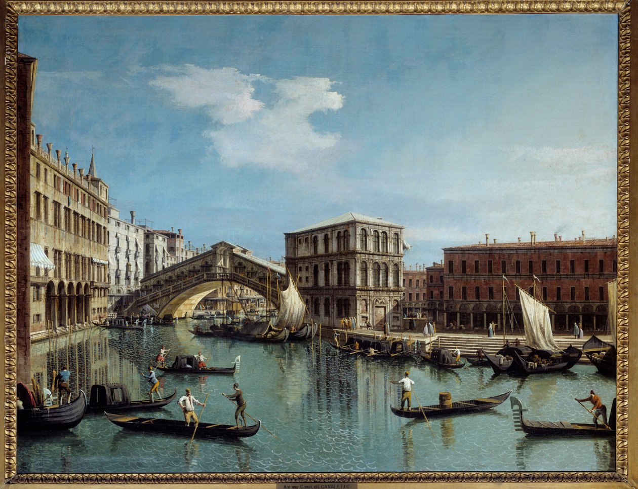 El puente de Rialto en Venecia de Canaletto