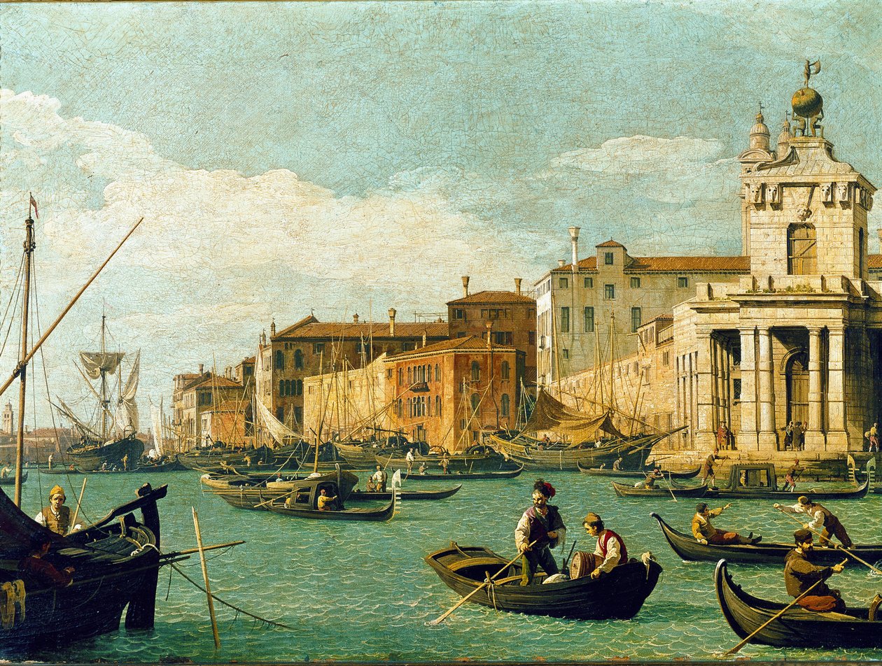 Punta della Dogana y Canal Giudecca, Venecia de Canaletto