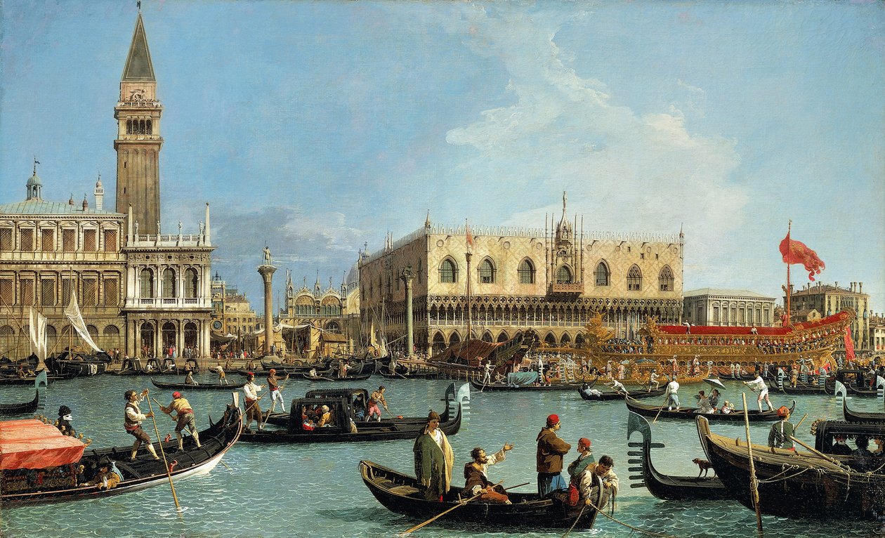 Retorno del Bucintoro al Molo en el Día de la Ascensión de Canaletto