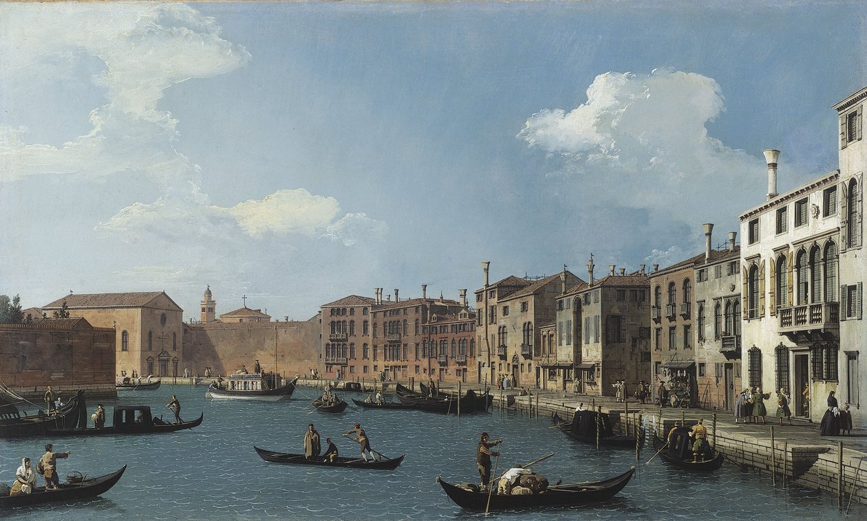 Vista del canal de Santa Clara, Venecia, hacia 1730 (óleo) de (1697 1768) Canaletto