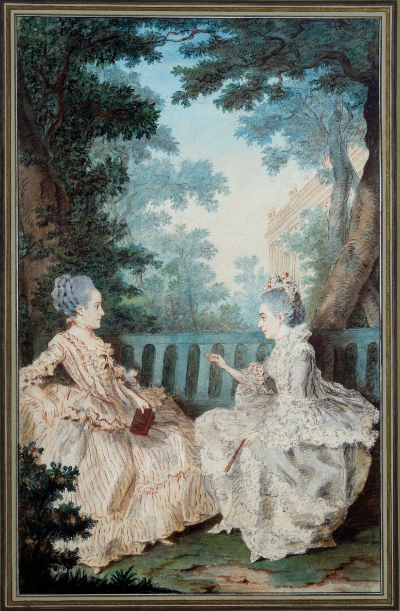 Madame de Breget y Madame de Cassine de Carmontelle
