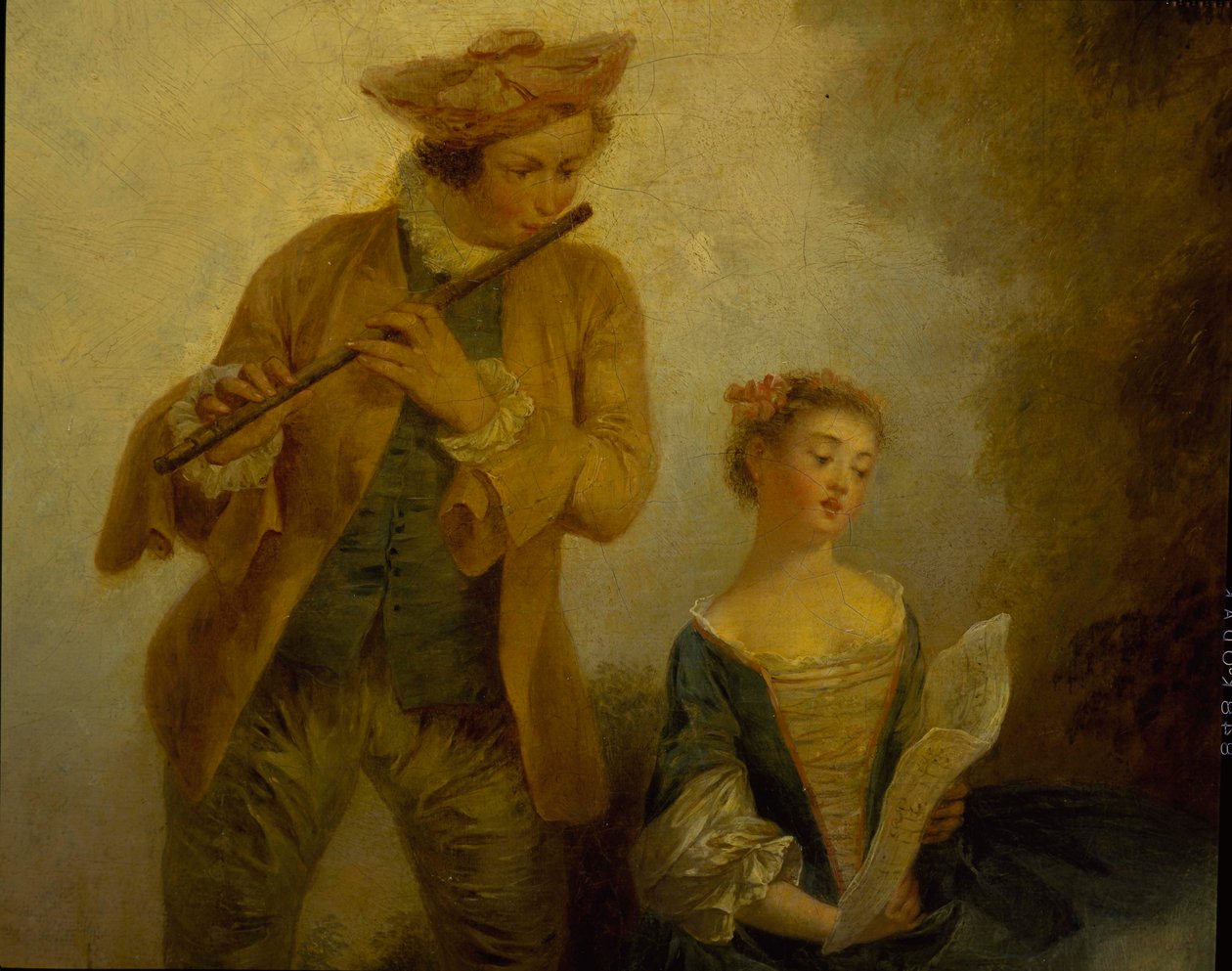 Tres hijas del compositor Joseph-Nicolas-Pancrace Royer (ca 1705-1755) interpretando música del ballet Zaide de Carmontelle