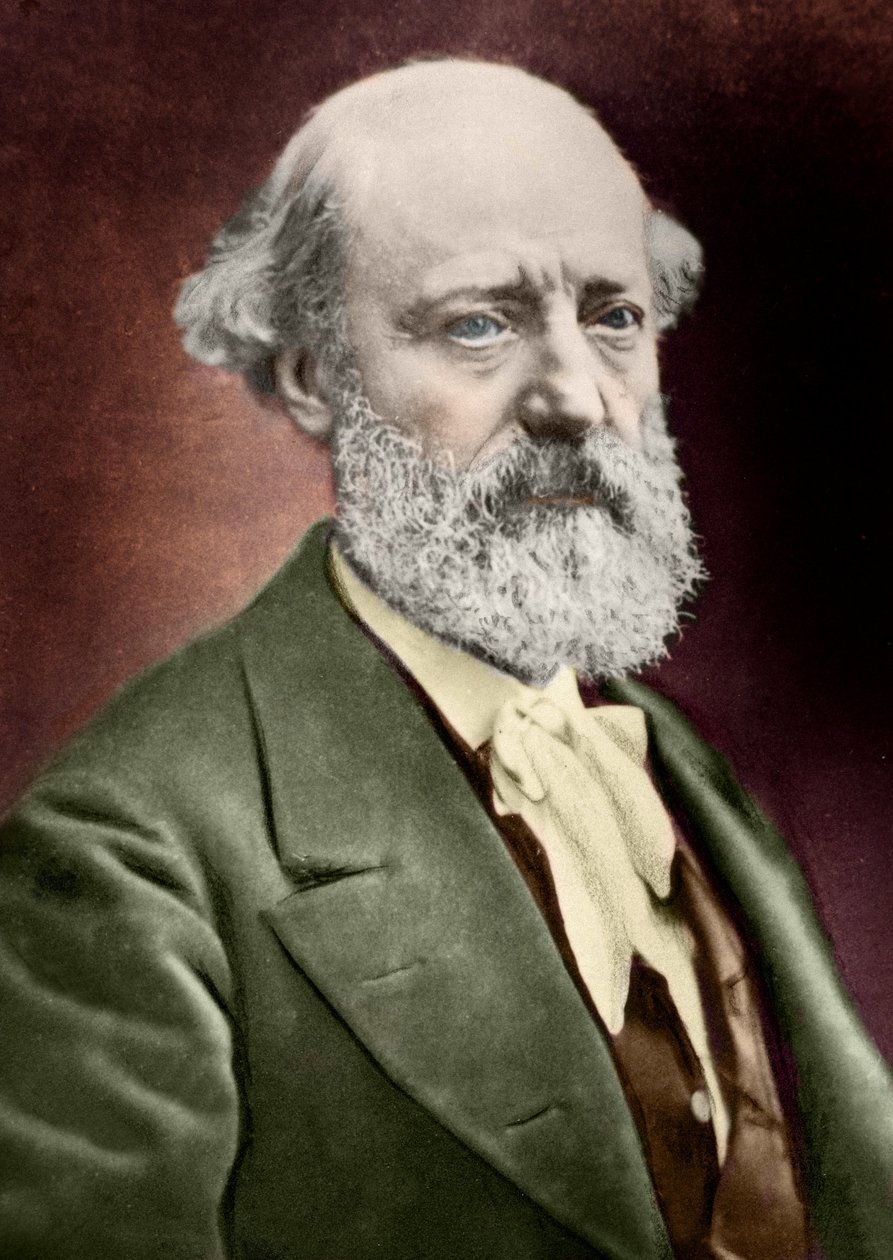 Retrato del arquitecto Eugene Viollet le Duc (Viollet-le-Duc) (1814-1879). c.1879 (grabado) de (1820 1910) (after) Nadar