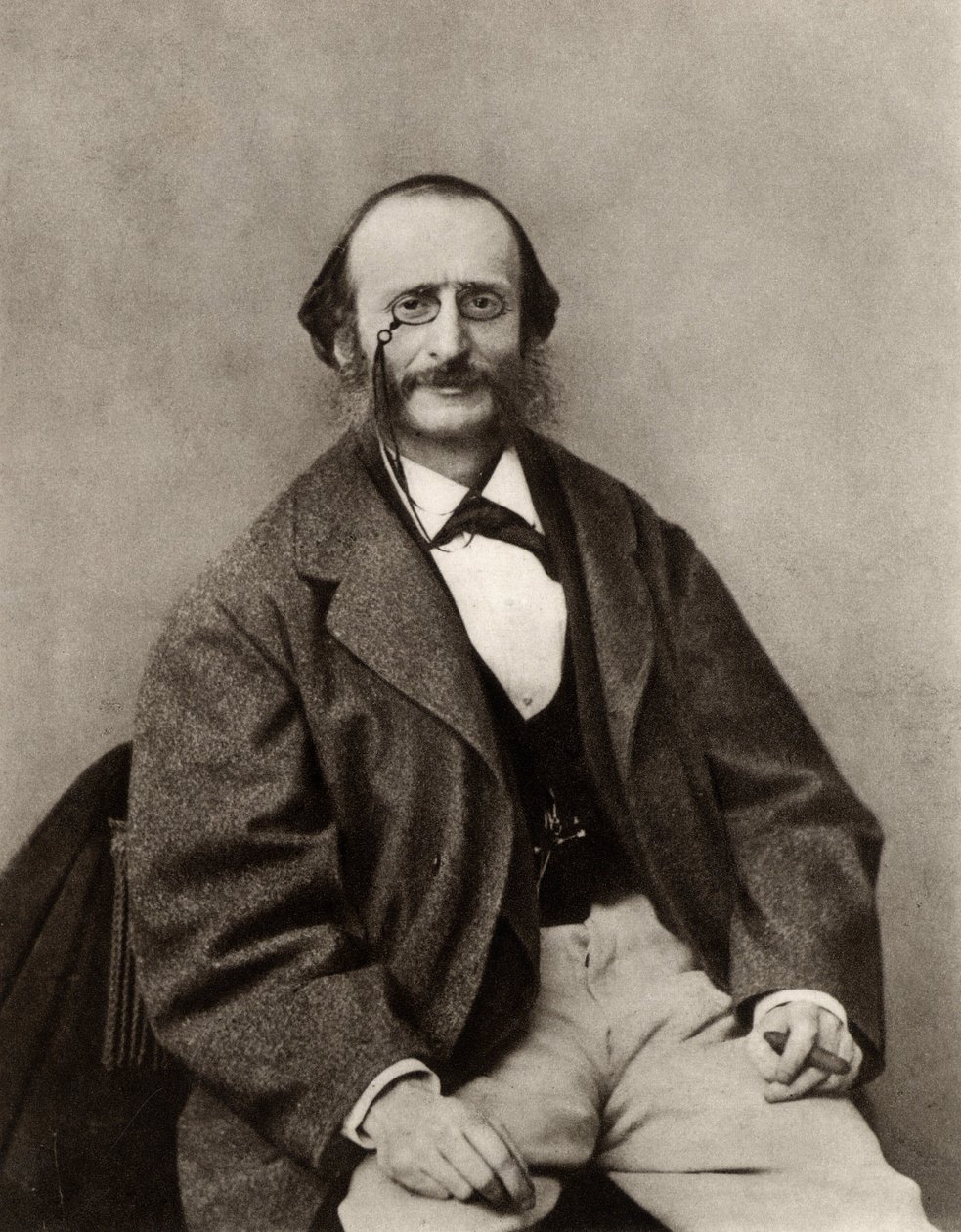 Jacques Offenbach (1819-1880) nacido Jakob Levy Eberst Offenbach en Colonia. Compositor y director de ópera cómico francés de origen alemán (foto b/n) de (1820 1910) Nadar