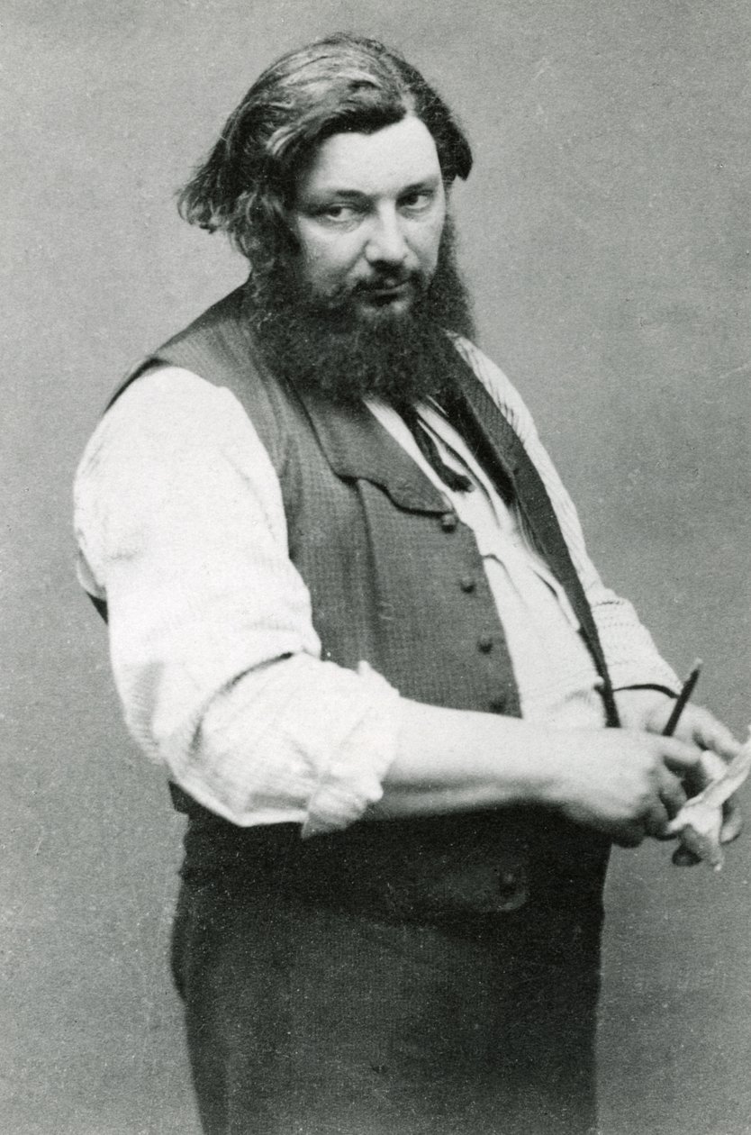 Gustave Courbet (foto en blanco y negro) de (1820 1910) Nadar