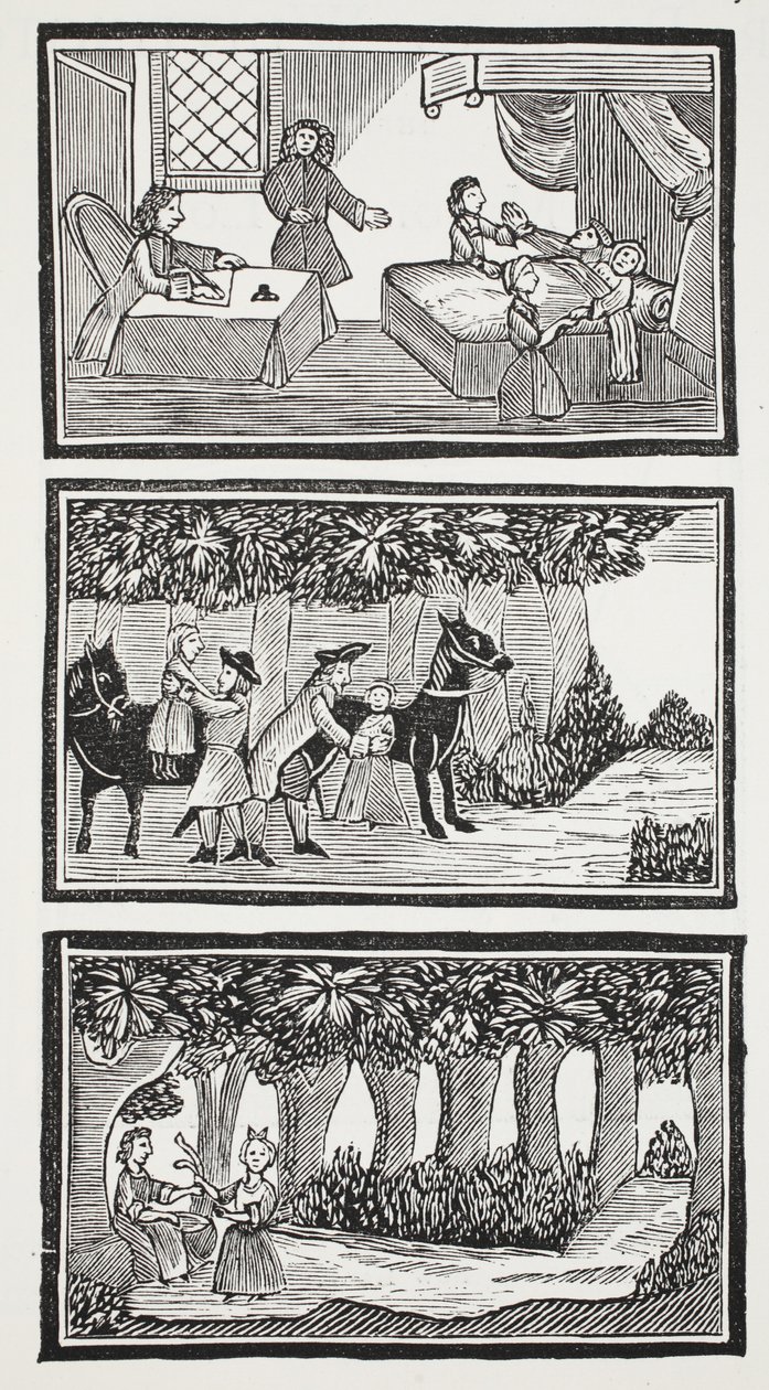 The History of The Two Children in the Wood, ilustración de 