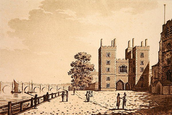 Vista del Palacio de Lambeth, c.1800 (aguatinta) de (after) English School