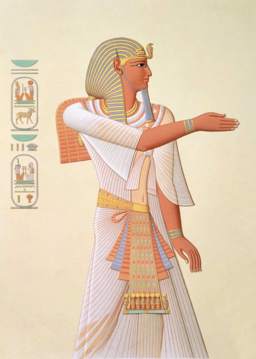 746.c.1. & f.8 Retrato del faraón Mienptah-Hotephimat de (after) French School