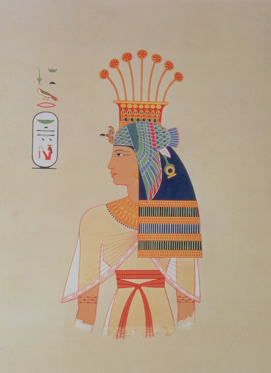 746.c.1. & f.8 Retrato de la reina Nebto, hija de Ramses-Meiamoun, de 