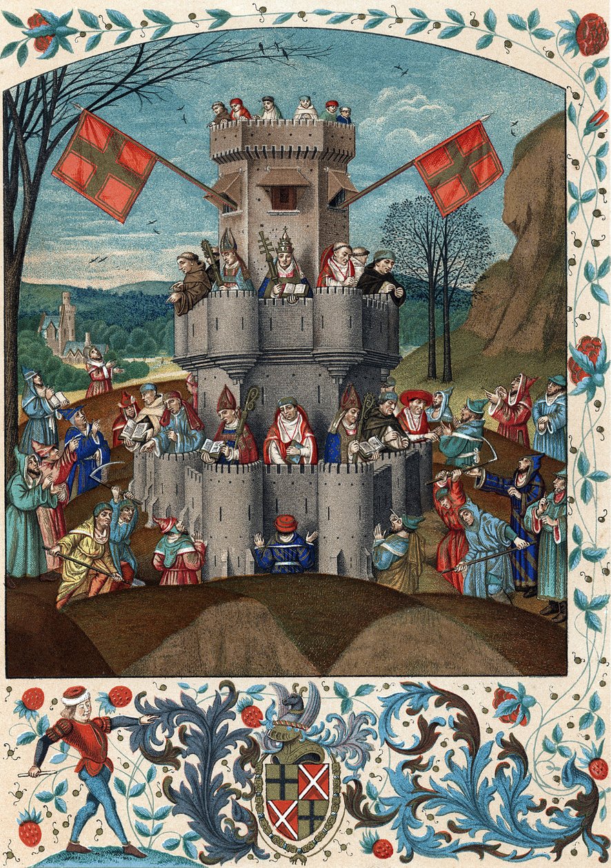 Fortaleza de la fe, asediada por infieles y herejes de (after) French School