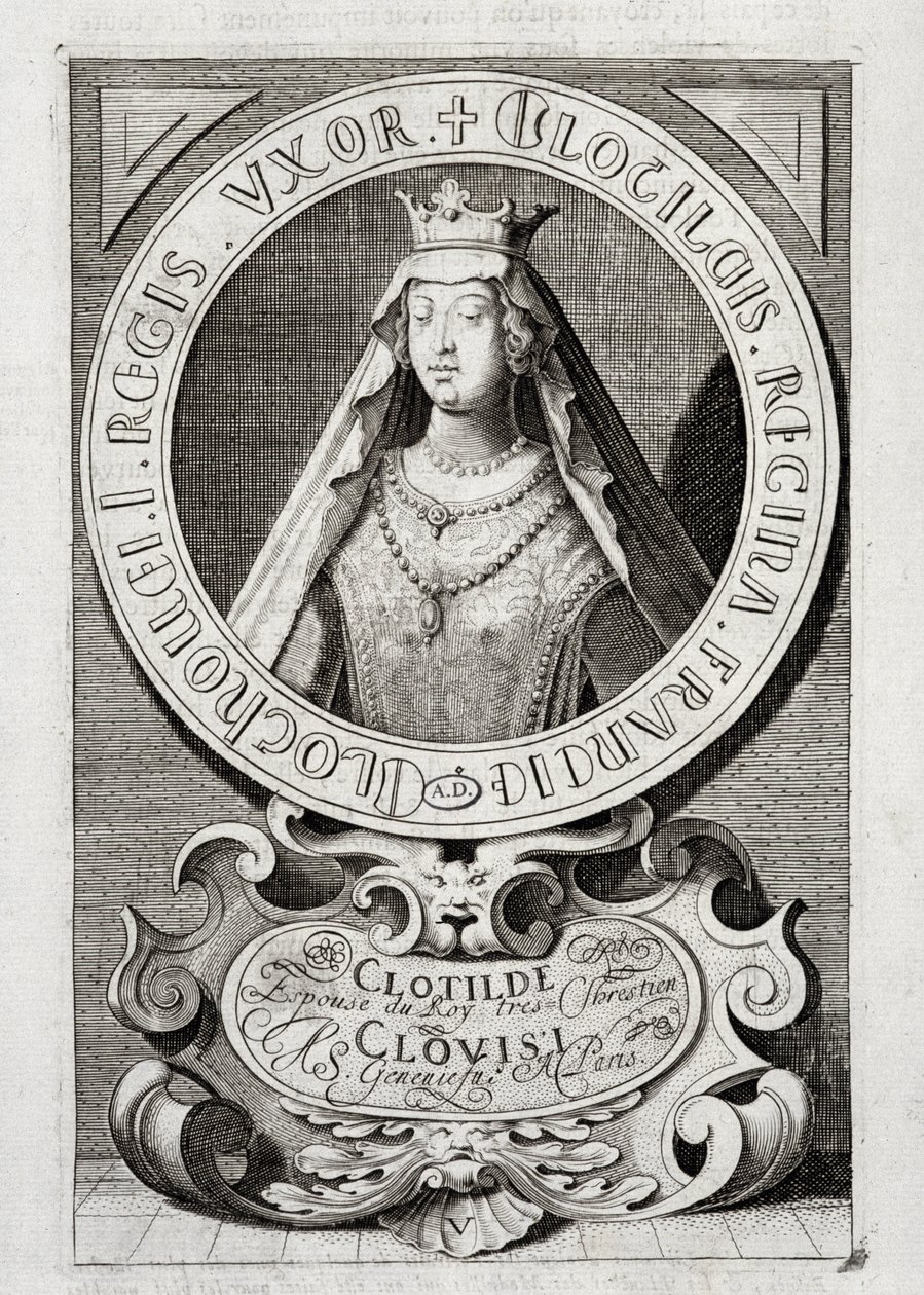 Retrato de la reina Clotilde de (after) French School