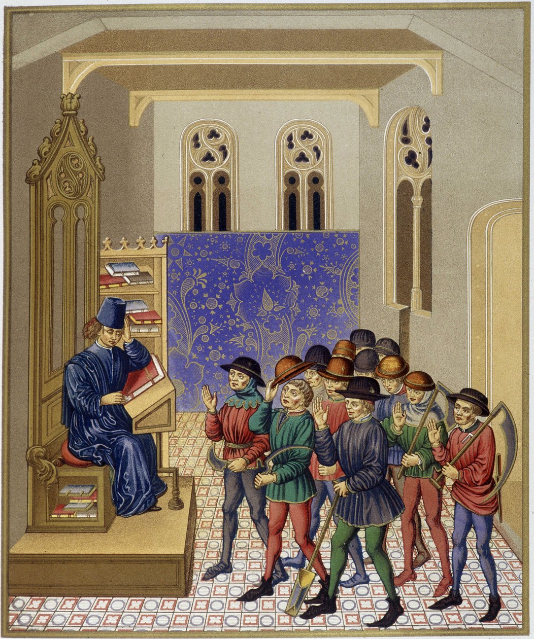 La lección de la agricultura - facsímil en miniatura del siglo XV de (after) French School