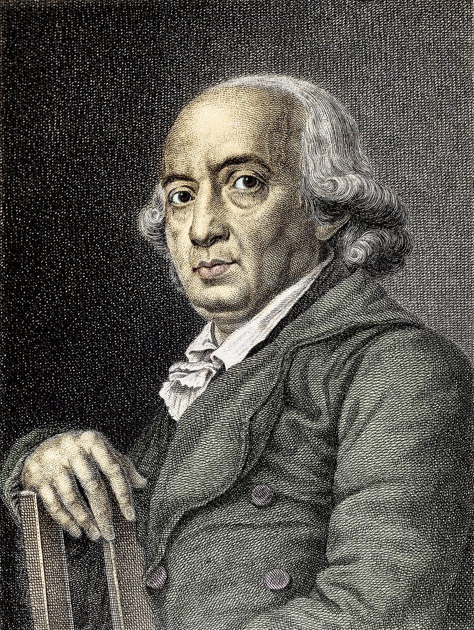 Retrato de Johann Gottfried von Herder Poeta y filósofo alemán - Retrato del escritor y filósofo alemán Johann Gottfried Herder (1744-1803) - Grabado Colección particular de (after) German School
