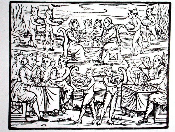 El festín del hechicero, copia de una ilustración de 