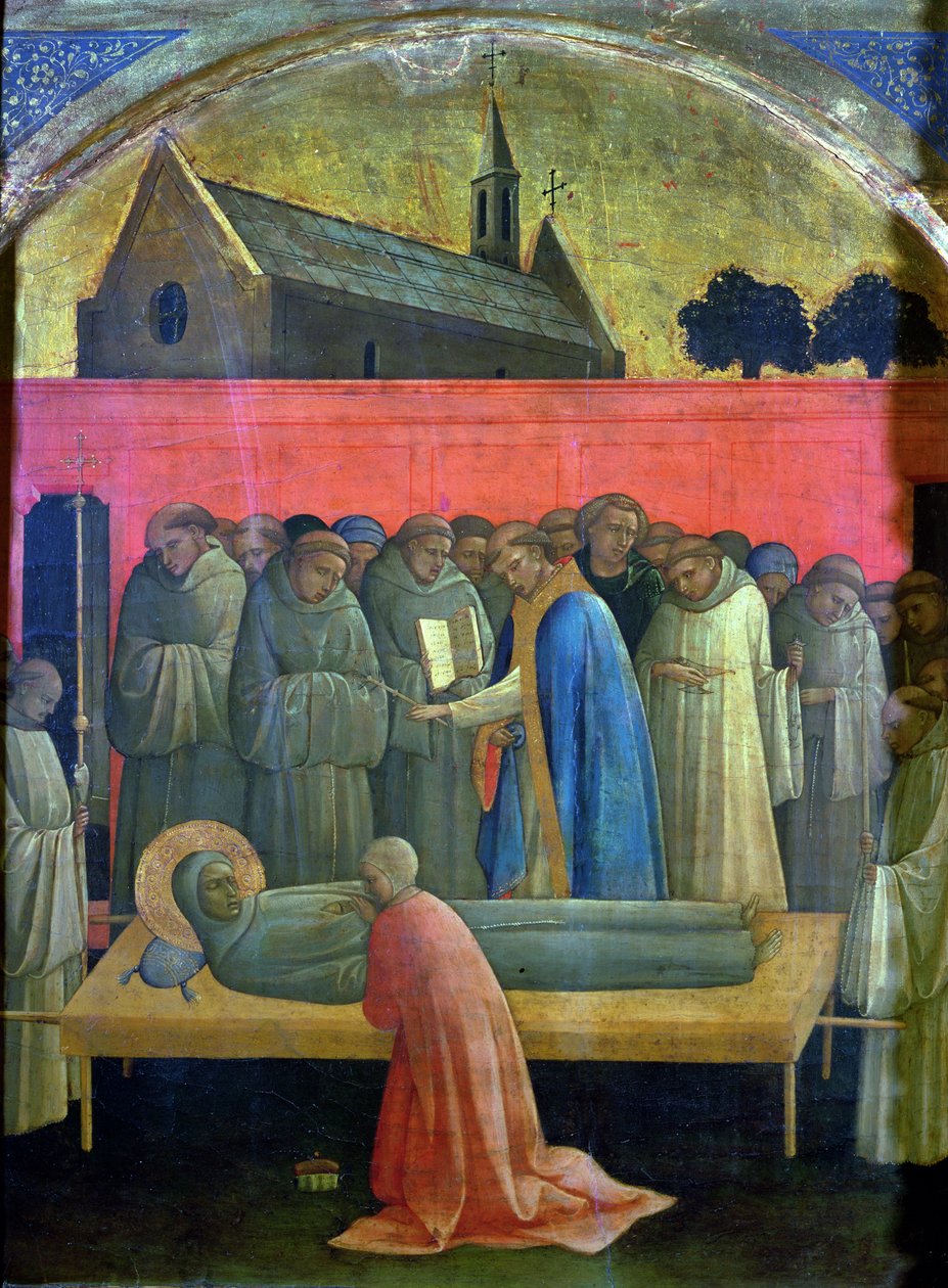 La muerte de San Francisco (óleo sobre tabla) de (c.1370 1425) Lorenzo Monaco