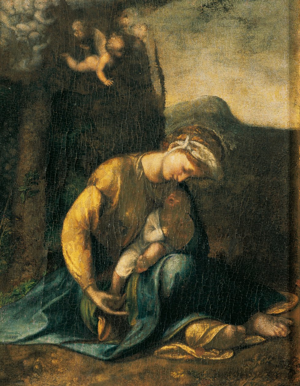 Gitana, de Antonio Allegri, conocido como Correggio (1489-ca 1534), óleo sobre madera, 49x37 cm de (c.1489 1534) Correggio