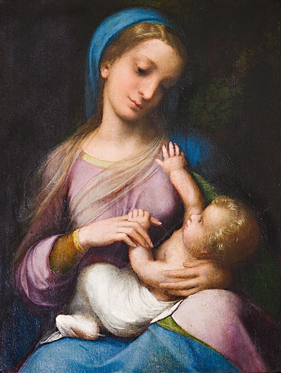 Madonna con el Niño o Madonna Campori (óleo sobre tabla) de (c.1489 1534) Correggio