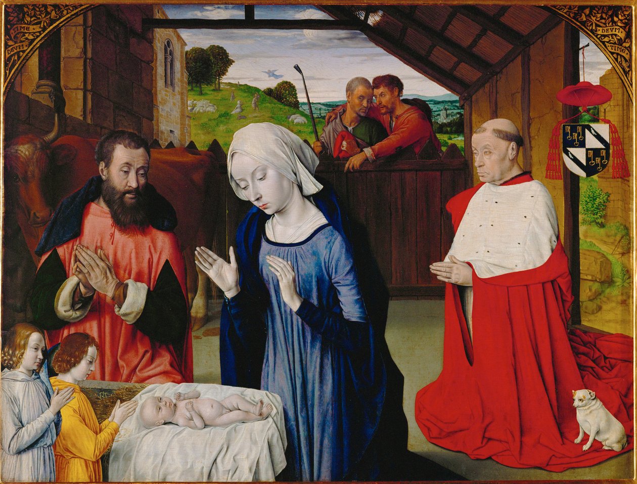 Adoración del Niño (pintura sobre madera) de (fl.c.1483-c.1529) Master of Moulins