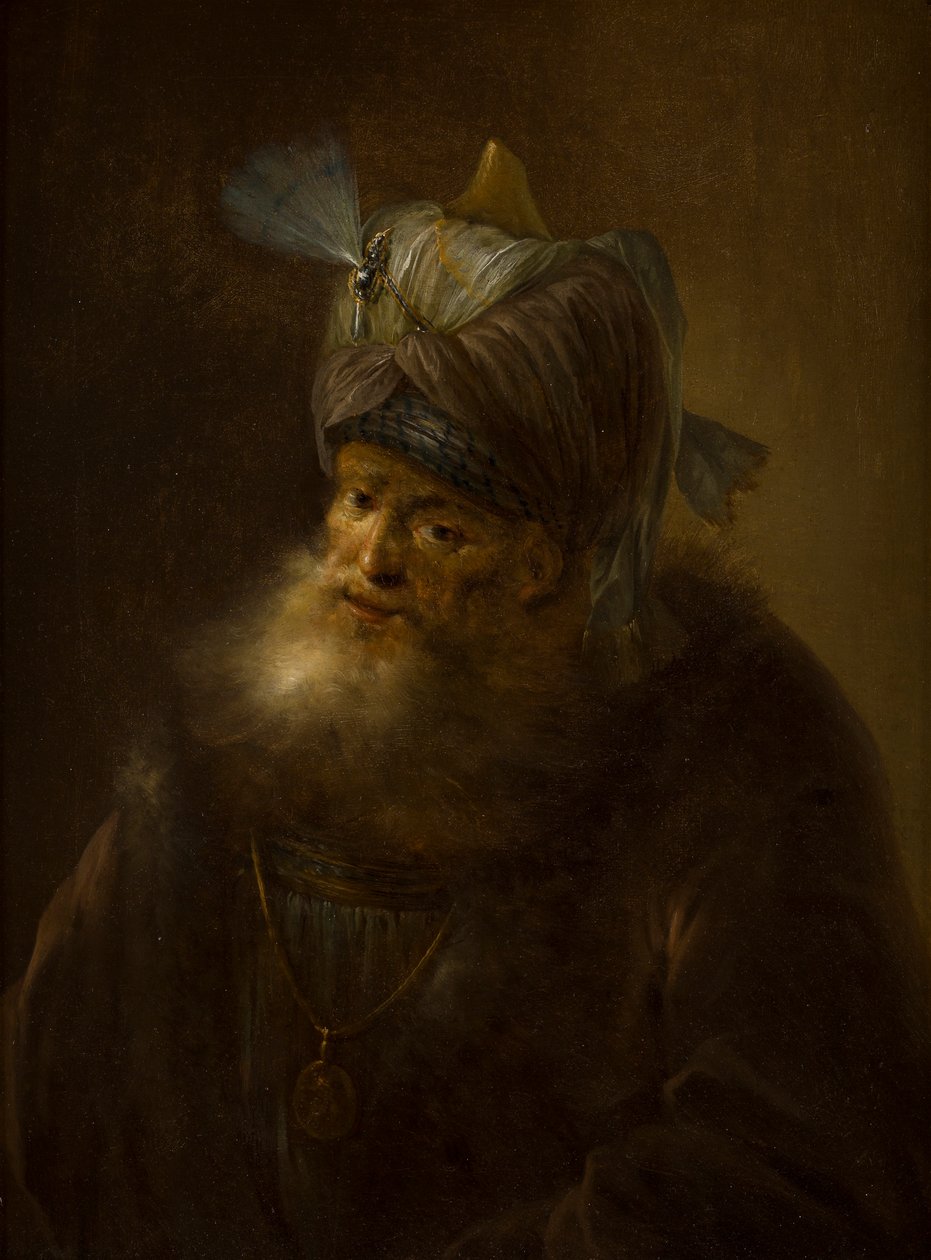 Retrato de un Hombre con Turbante de (follower of) Rembrandt Harmensz. van Rijn