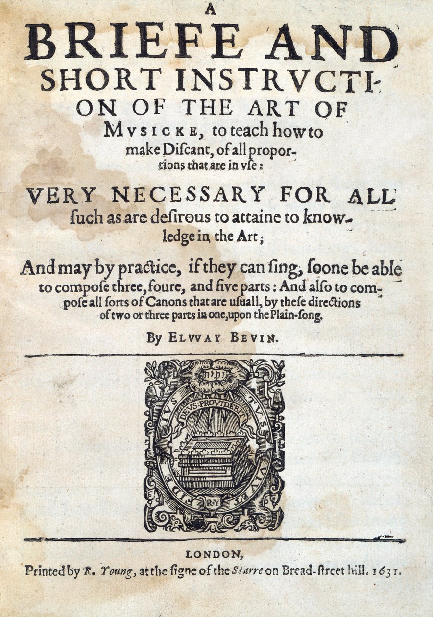 El arte de la música, por Elway Bevin 1631 de Unknown