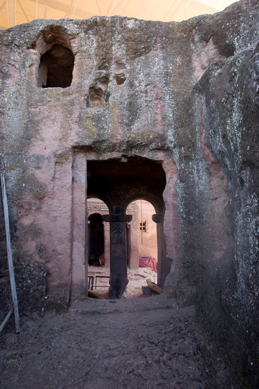 Iglesia Bet Maryam, Lalibela, Etiopía, África de Unknown