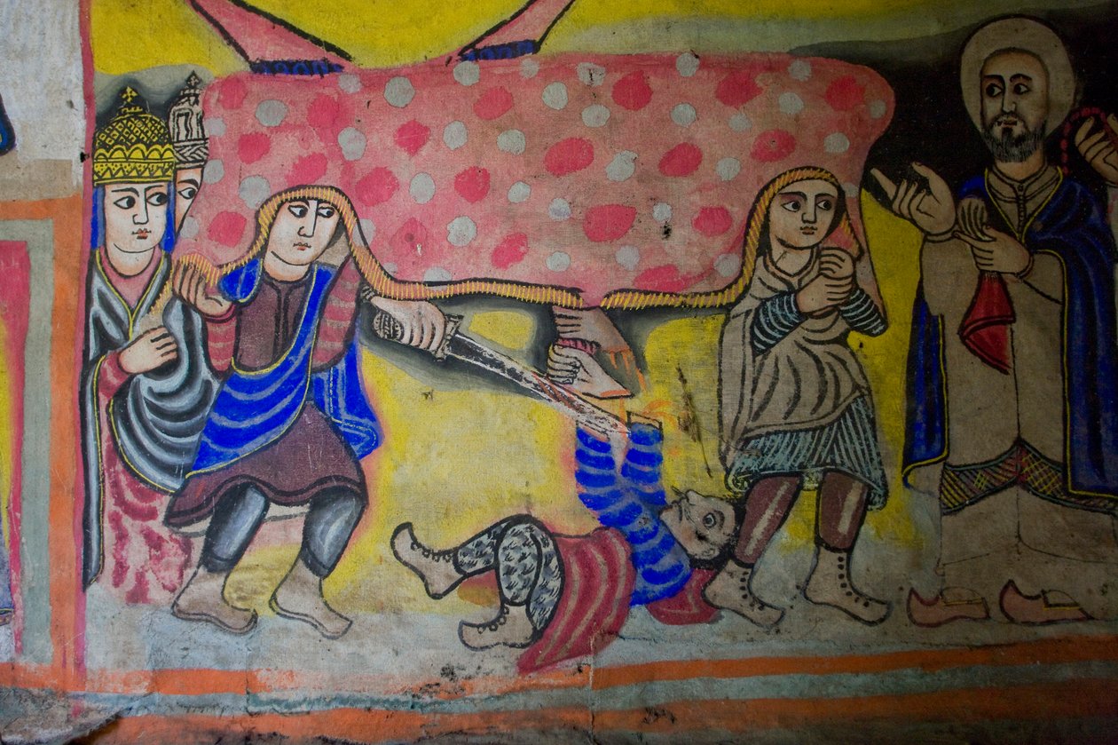 Iglesia Debre Sina Maryam, Gorgora, Lago Tana, Etiopía, África de Unknown