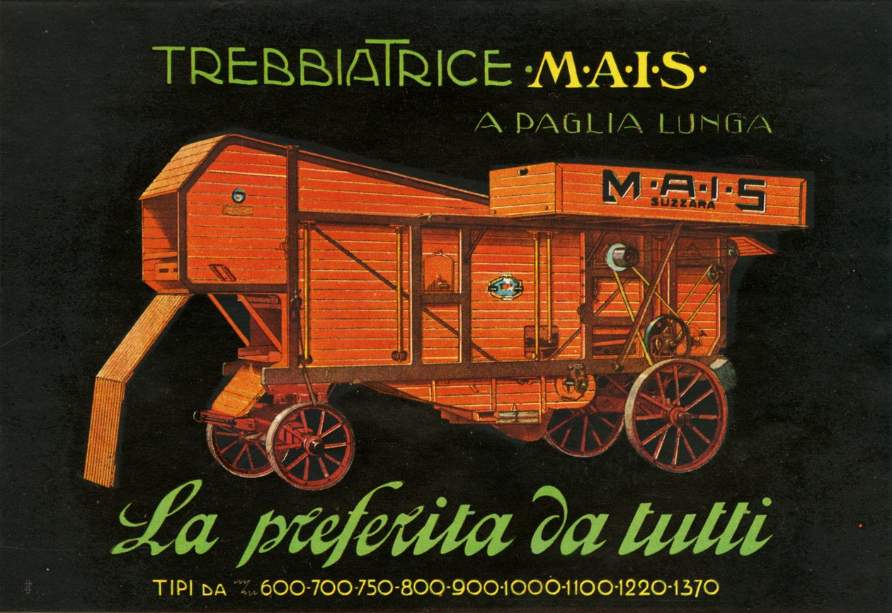 Maquinaria agrícola. Suzzara, 1925 de Unknown