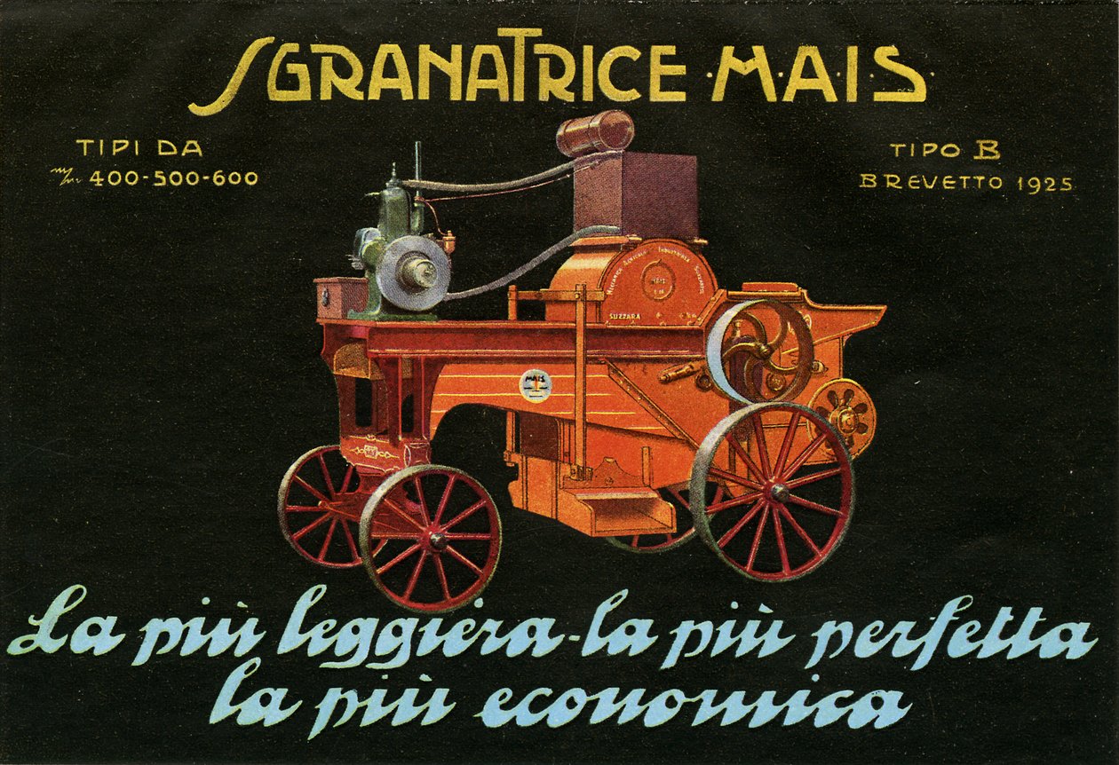 Maquinaria agrícola. Suzzara, 1925 de Unknown
