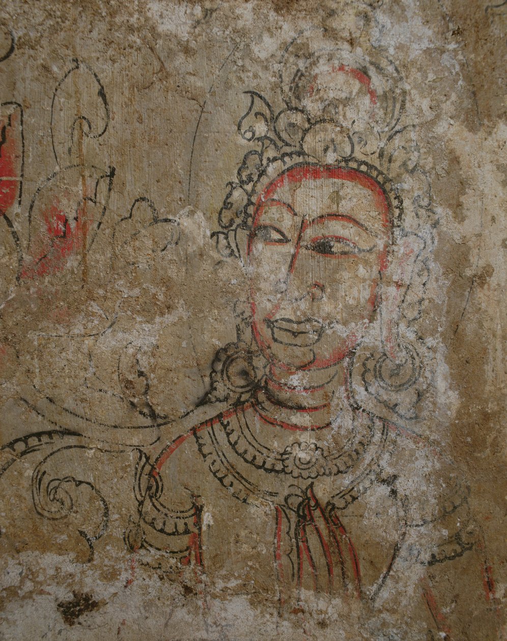 Cabeza de influencia china, Wat Ratchaburana, Ayutthaya, Tailandia de Unknown