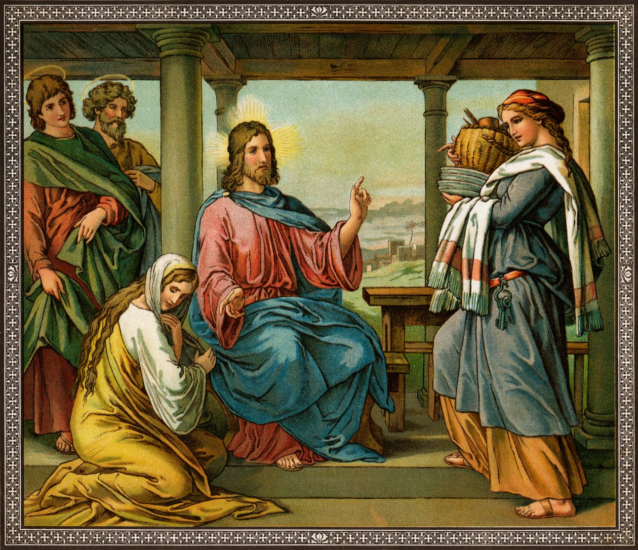 Jesús en la casa de Marta y María - Biblia, Nuevo Testamento de Unknown