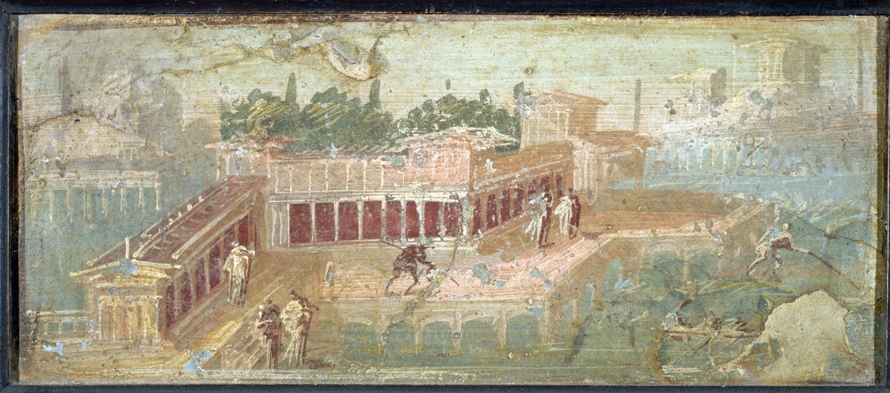 Paisaje de Villa junto al Lago o al Mar, de Stabiae, siglo I d.C. de Unknown