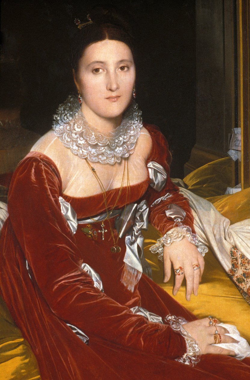 Loira Atlántico N* 096 - referencia Daf N* 900820368 - NantesMuseo de Bellas Artes - “Madame de Senonnes” (Marie Genevieve Marguerite Marcoz, Vizcondesa de Senonnes, 1783-1828) - por Jean Auguste Domin de Unknown