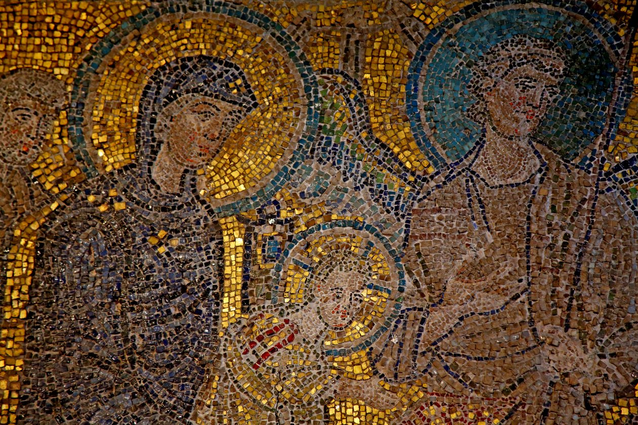 Fragmento de mosaico de la Adoración de los Magos de Unknown
