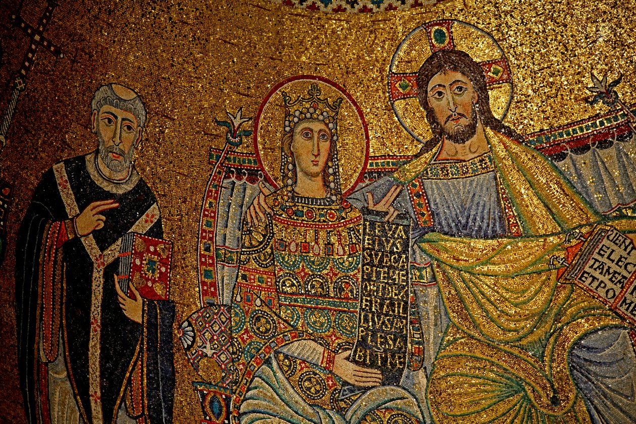 Mosaico en el Ábside con Cristo y la Virgen María de Unknown