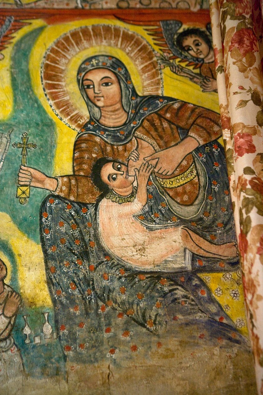 Iglesia Cristiana Narga Selassie, Isla de Dek, Lago Tana, Región de Gondar, Etiopía, África de Unknown