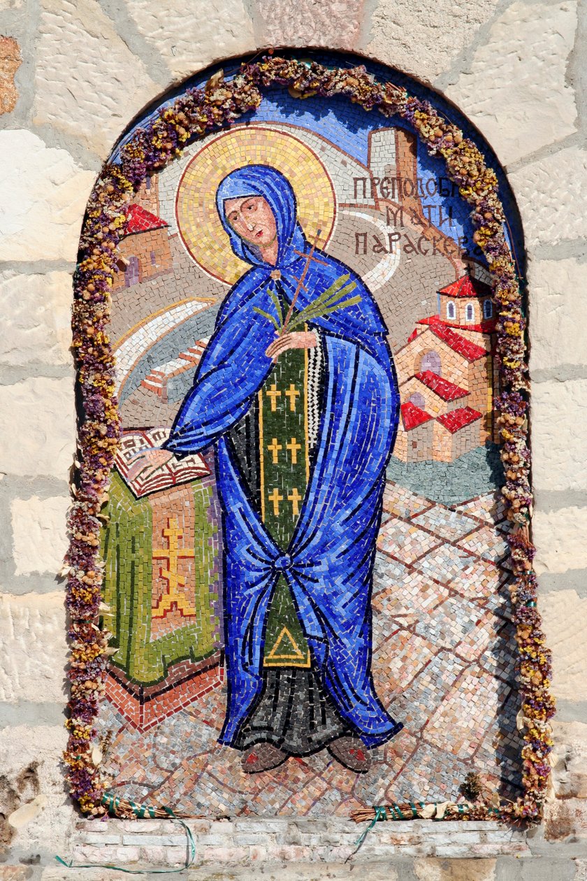 Serbia, Belgrado, Fortaleza de Kalemegdan, Capilla de Santa Petka, mosaico de Santa Petka de Unknown