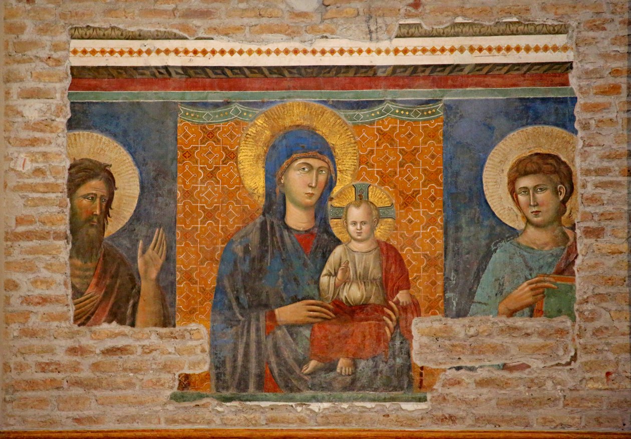 La Virgen y el Niño con San Juan Bautista y San Juan, en la capilla de San Pascual Baylón de Unknown