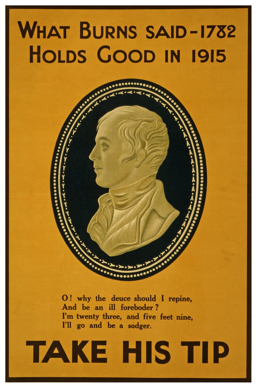 Lo que Burns dijo en 1782 sigue siendo válido en 1915. Toma su consejo, c.1915 de Unknown