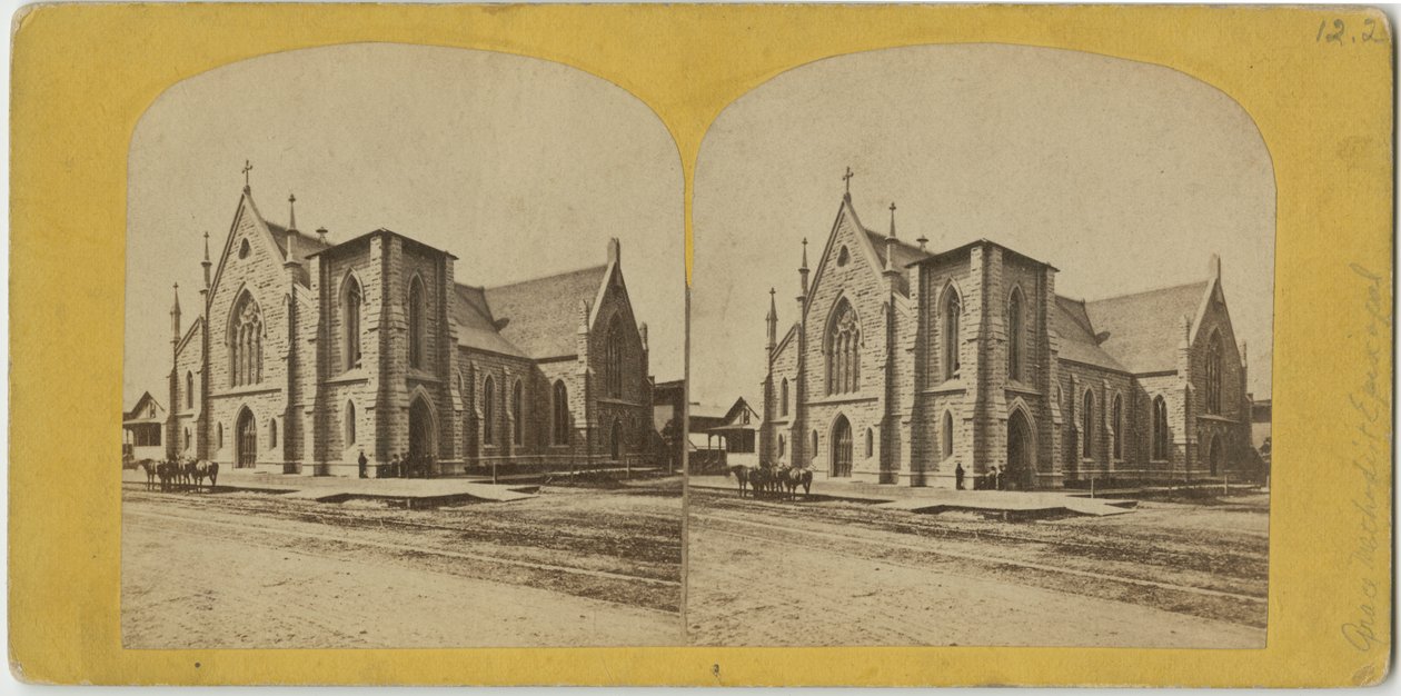 Iglesia Metodista Episcopal de la Gracia, Chicago, c.1870 de American Photographer