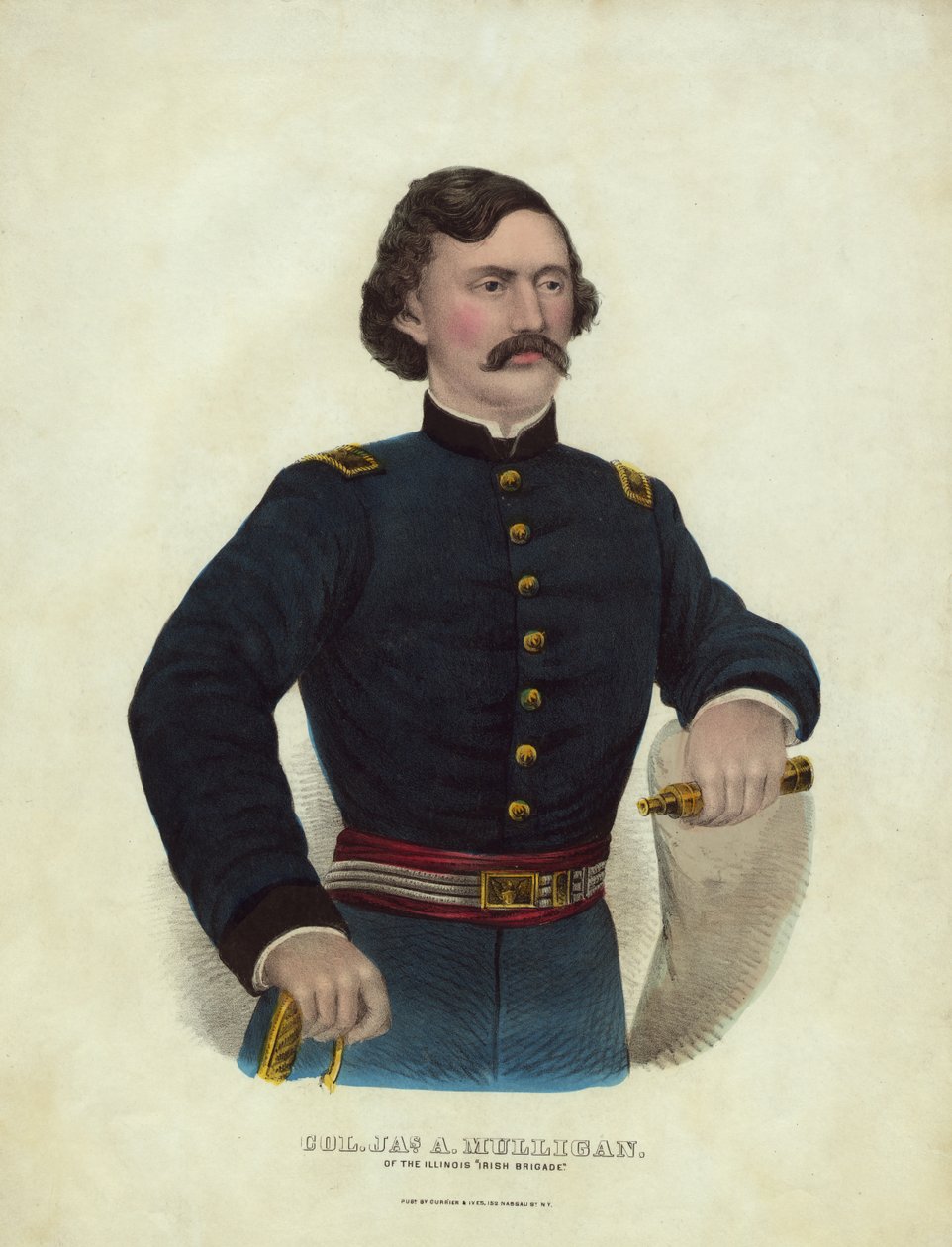 Coronel Jas. A Mulligan, de la Brigada Irlandesa de Illinois, publicado de American School