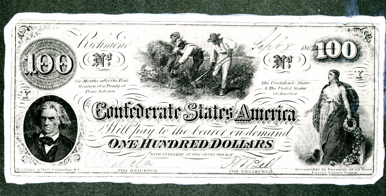 Billete confederado de American School
