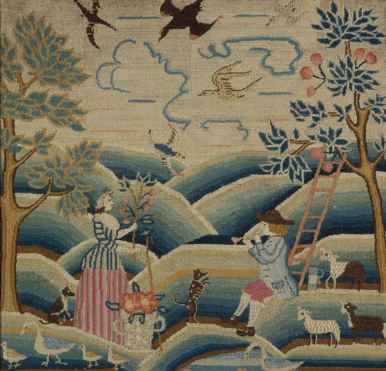Imagen bordada, c.1740 de American School