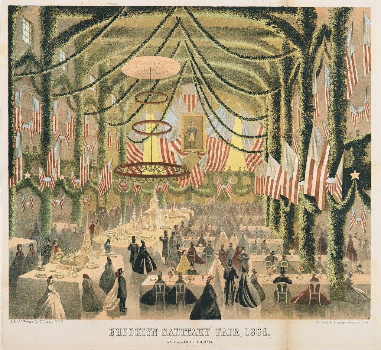 Knickerbocker Hall, Feria Sanitaria de Brooklyn, 1864 de American School