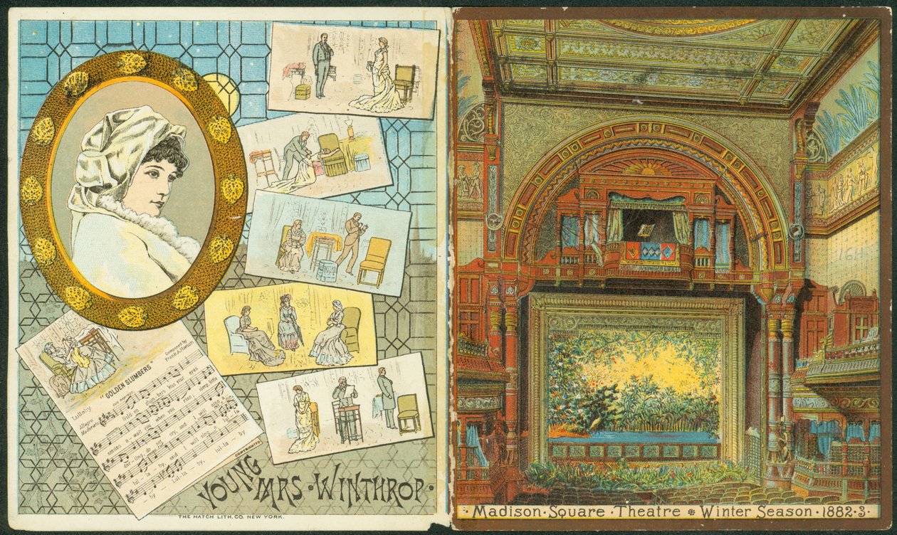 Teatro Madison Square, temporada de invierno 1882-83, programa para Young Mrs. Winthrop. [portada], 1882 de American School