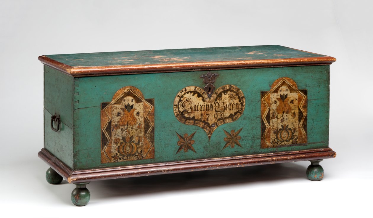 Cofre pintado, c.1790 de American School