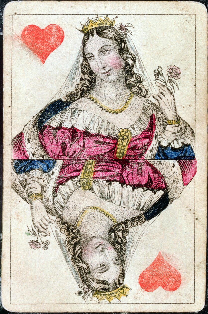 Carta de juego: Reina de corazones de American School